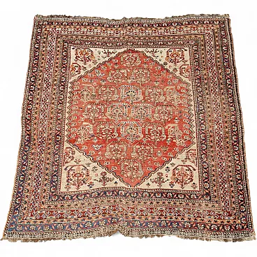 Tappeto Kaskay in lana, nodo fine, fatto a mano, '900