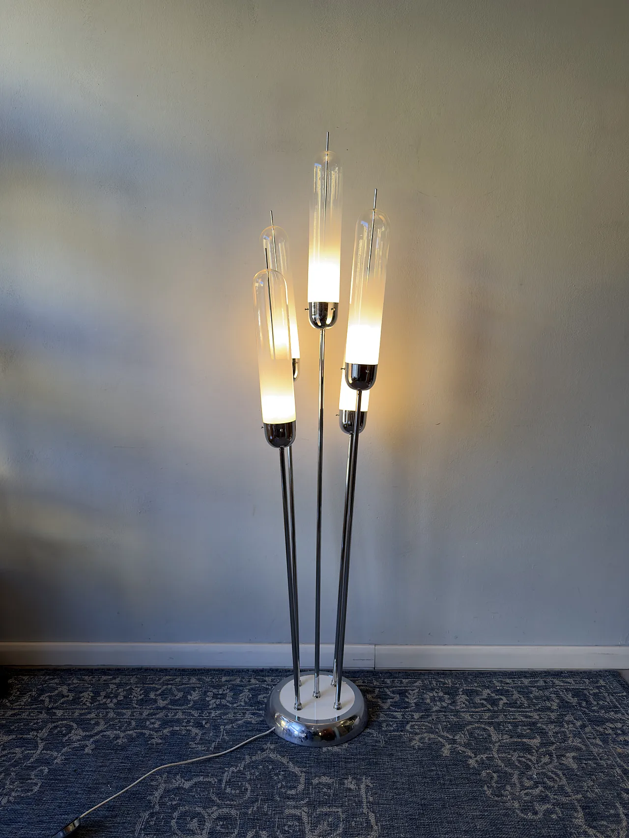 Lampada da terra in vetro di Murano di Carlo Nason per Mazzega, '70 1