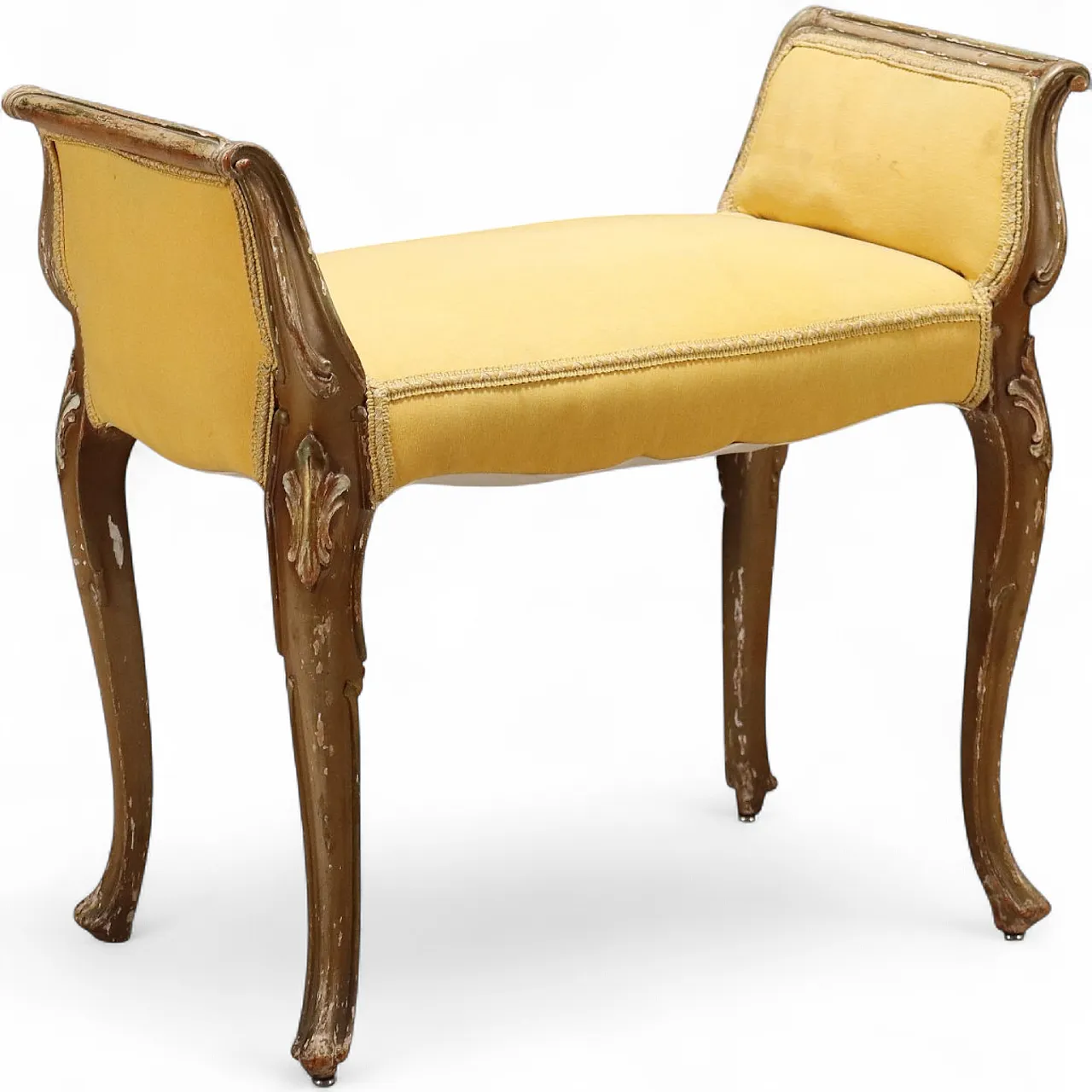 Baroque-style bench in carved wood, early 20th century 8