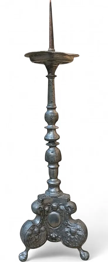 Candeliere in peltro Luigi XIV, '700