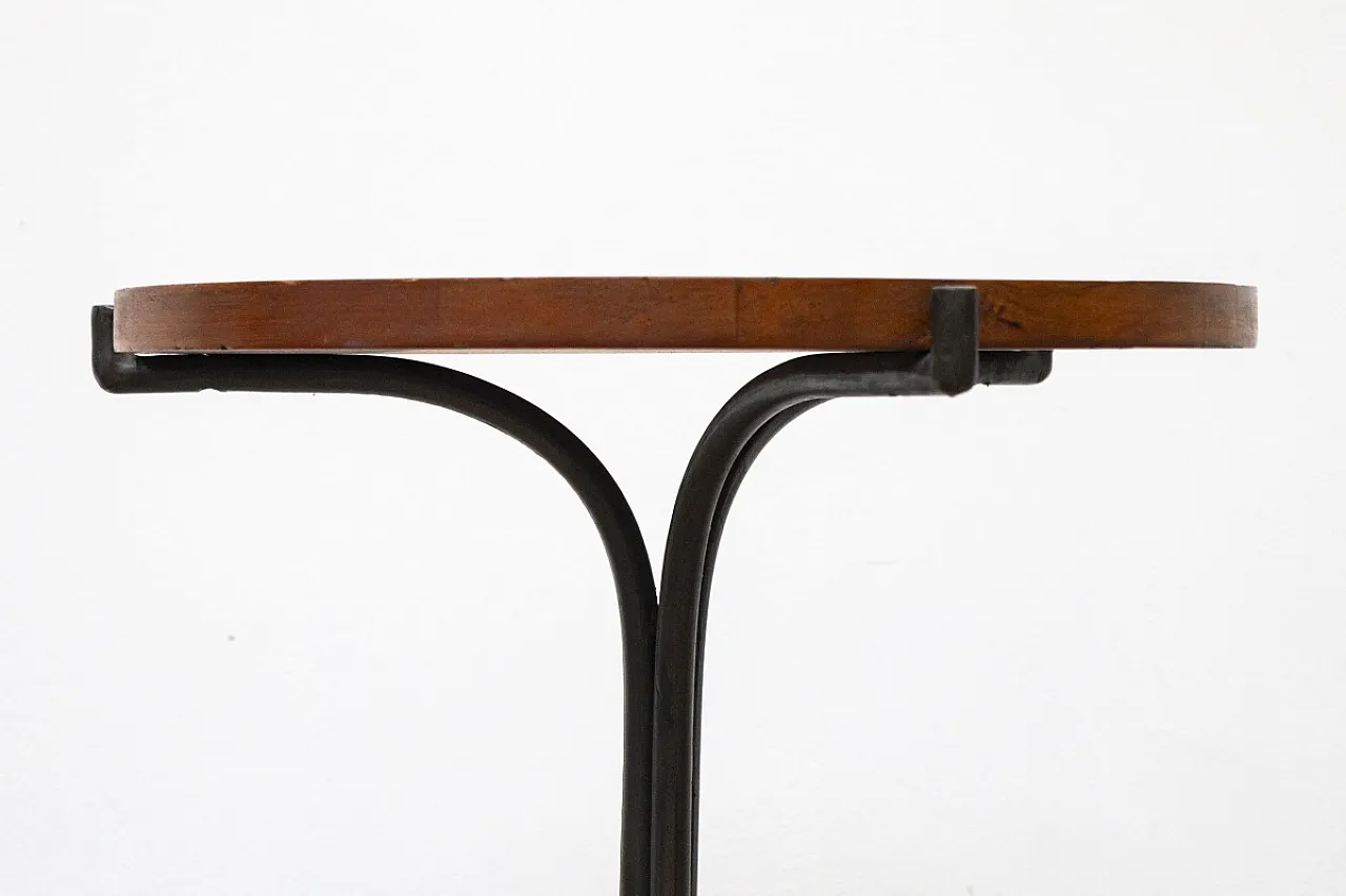 Tavolino in noce e ferro, anni '40 3