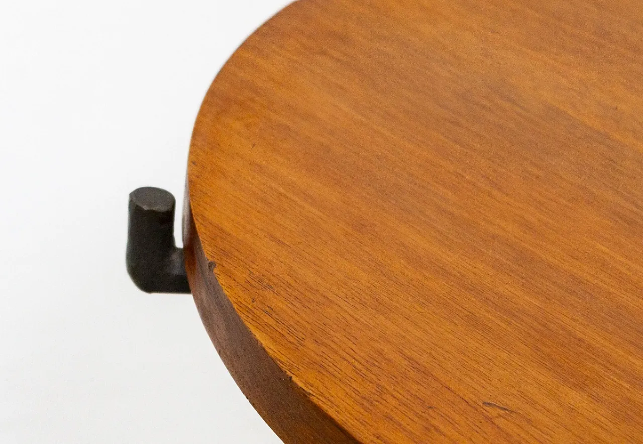 Tavolino in noce e ferro, anni '40 5