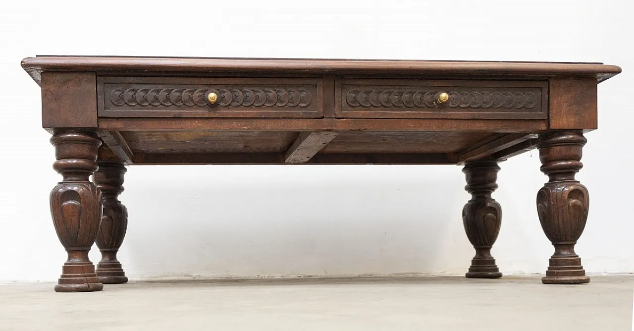 Tavolo basso in legno di noce, '900 8