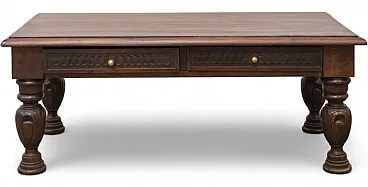 Tavolo basso in legno di noce, '900
