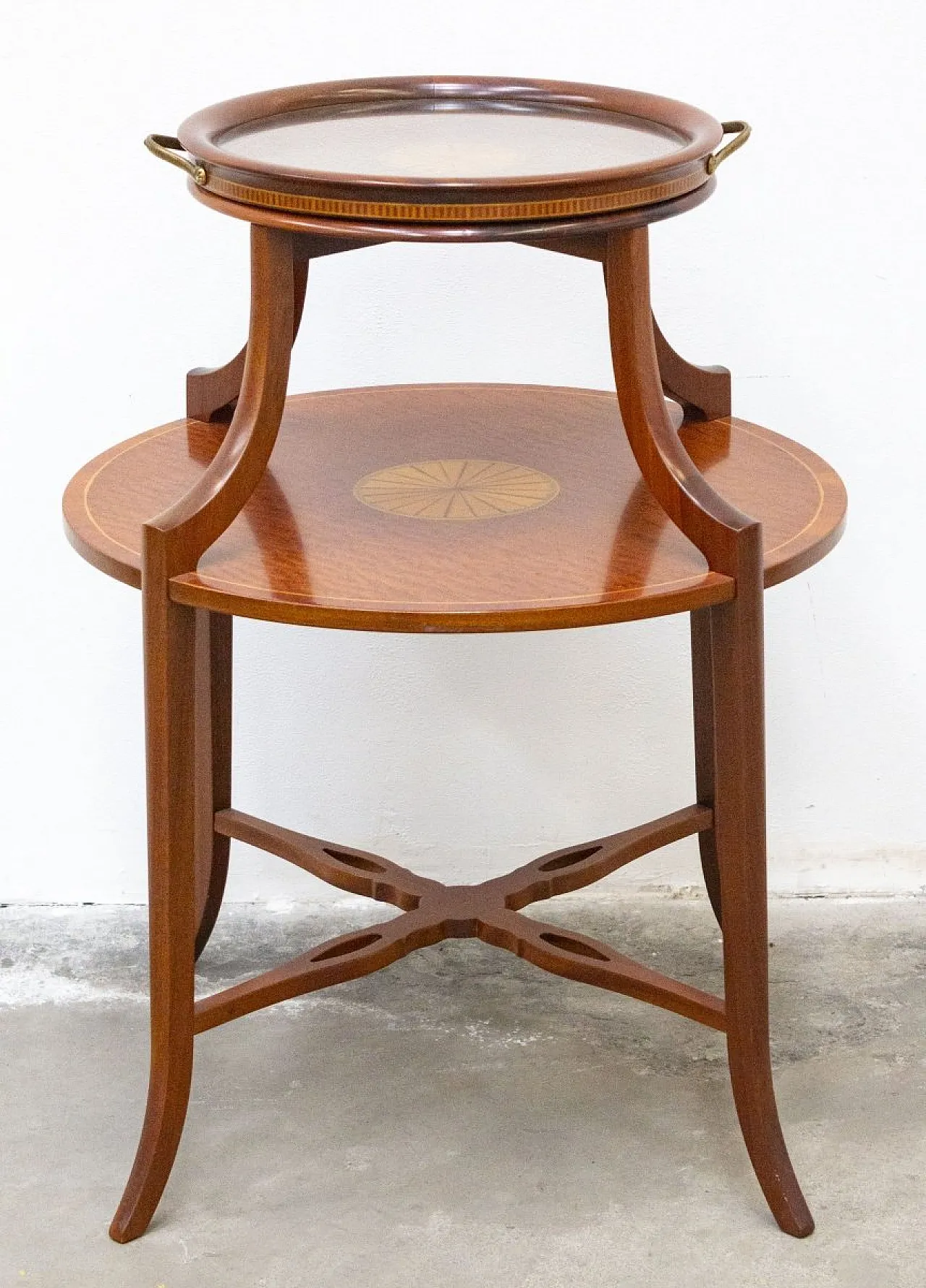 Cake table with removable wooden tray, 20th century 1