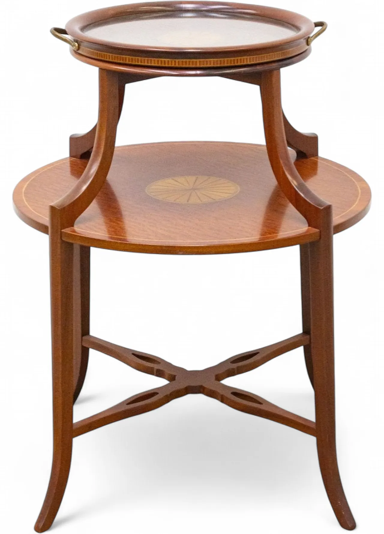 Cake table with removable wooden tray, 20th century 12