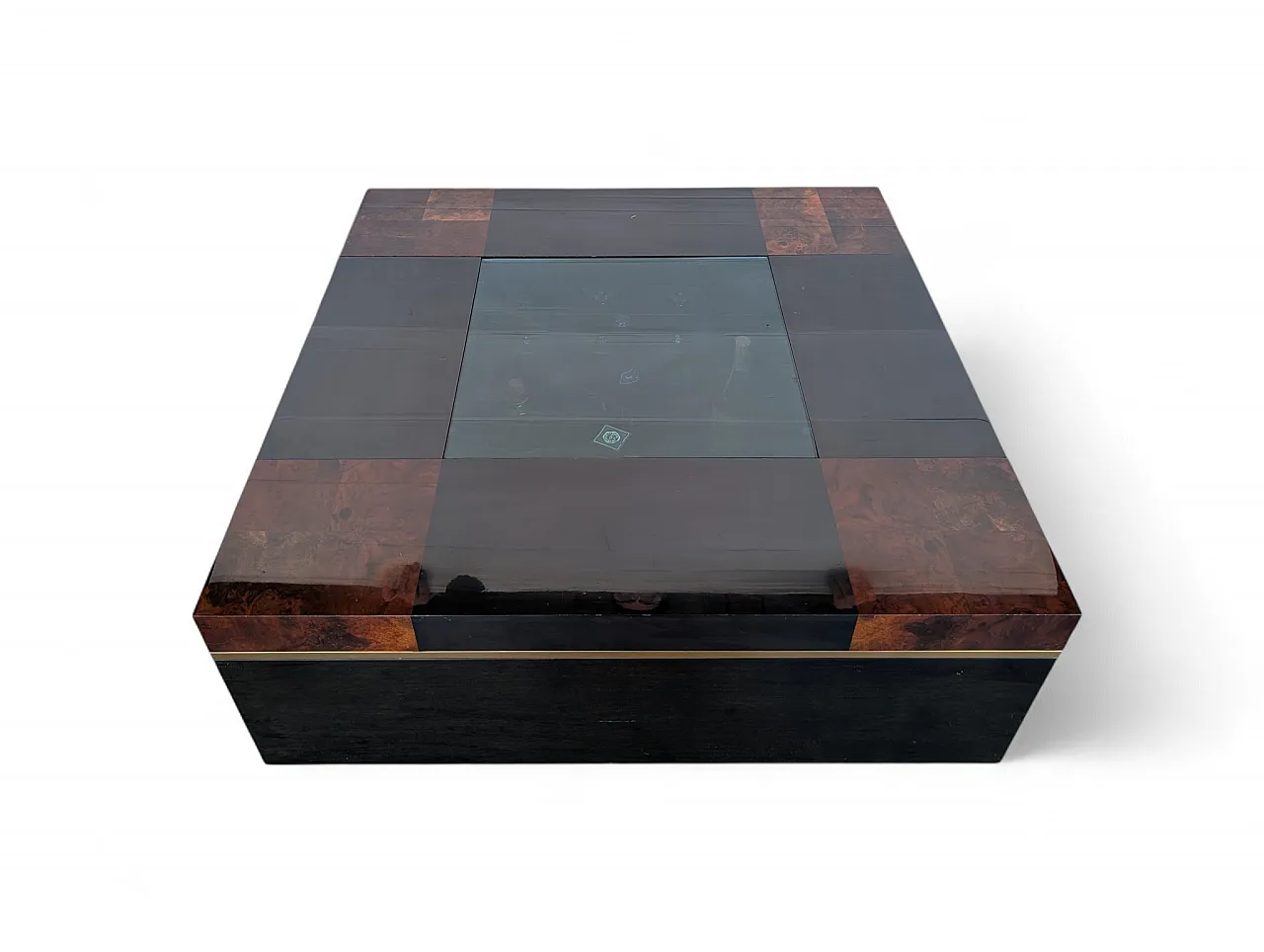 Container bar table in briar wood, Italy 1970 3