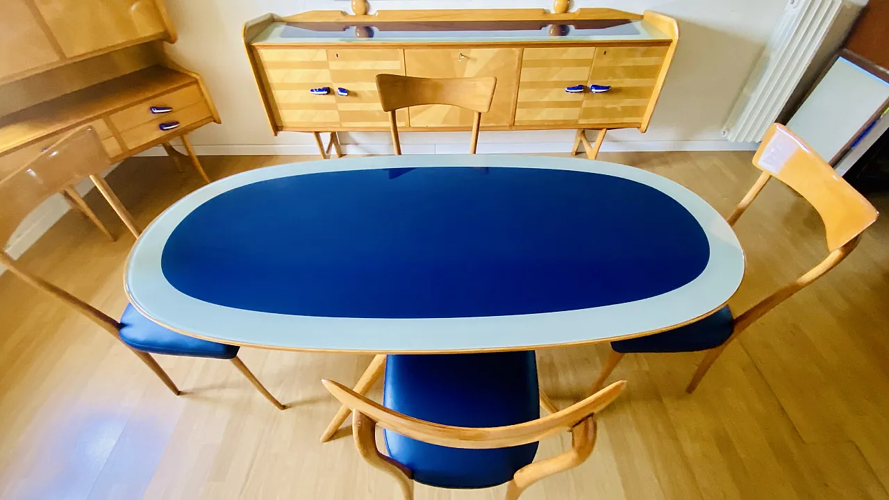 Table and 4 Chairs by Ico Parisi, 50s 1