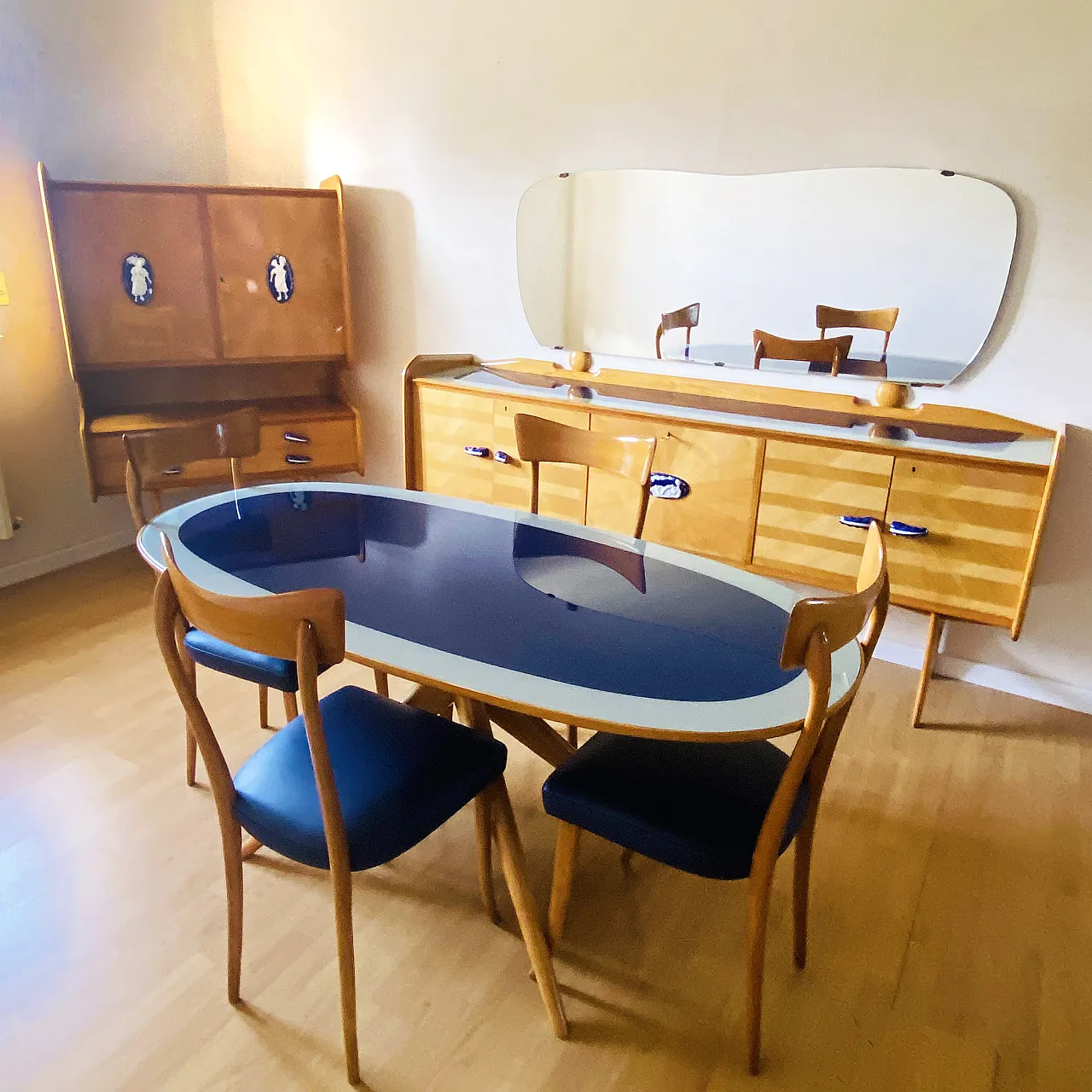 Table and 4 Chairs by Ico Parisi, 50s 6