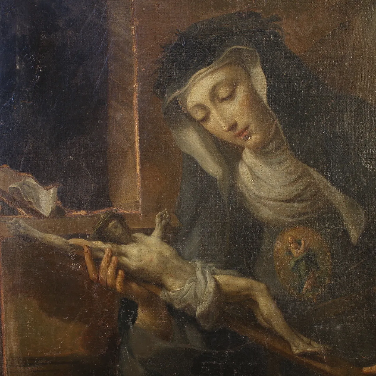 Dipinto italiano Santa Rita da Cascia, '600 6