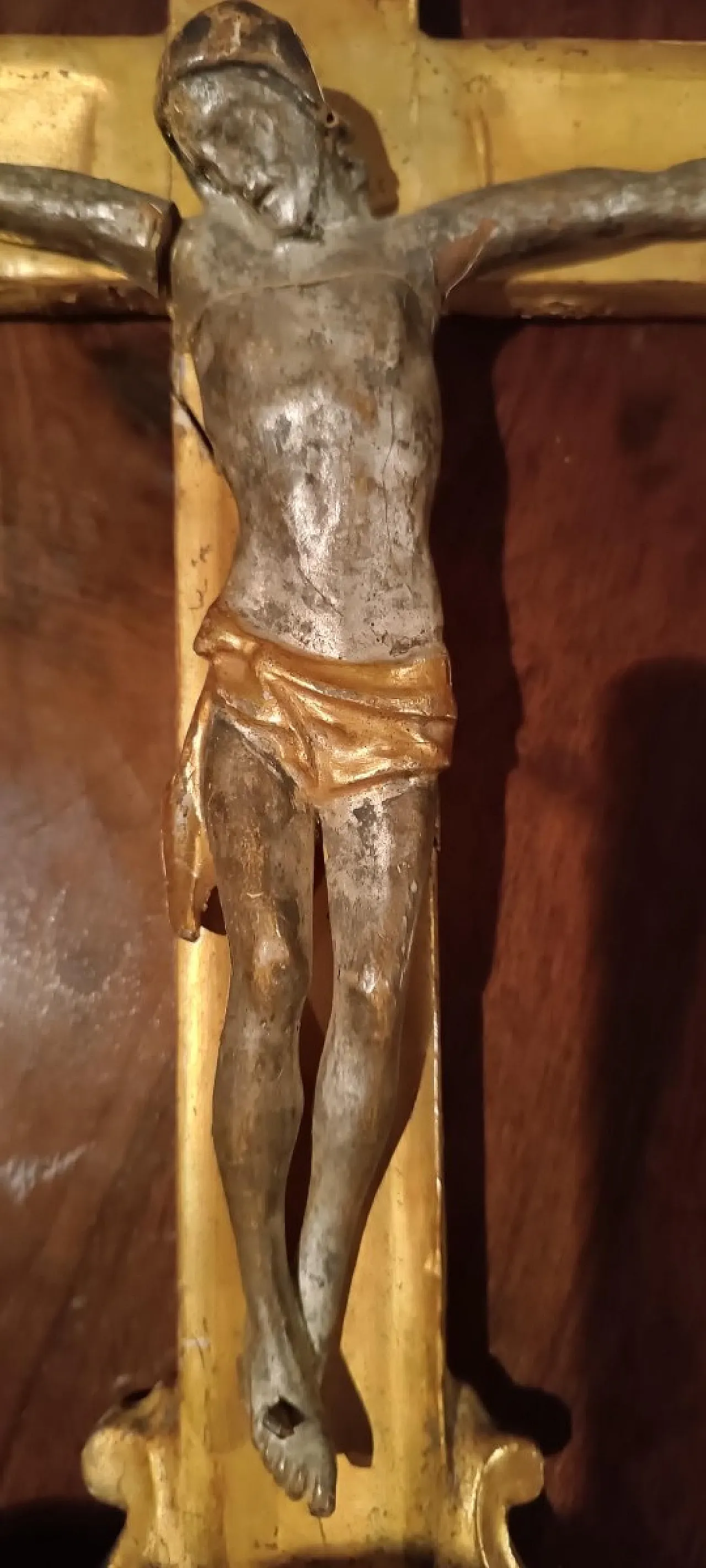 Gilded wooden crucifix, 18th century 5