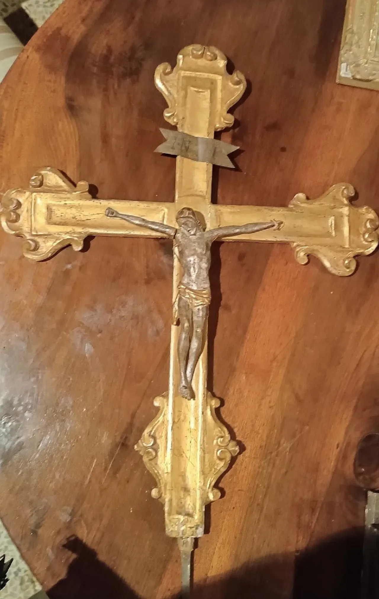Gilded wooden crucifix, 18th century 11