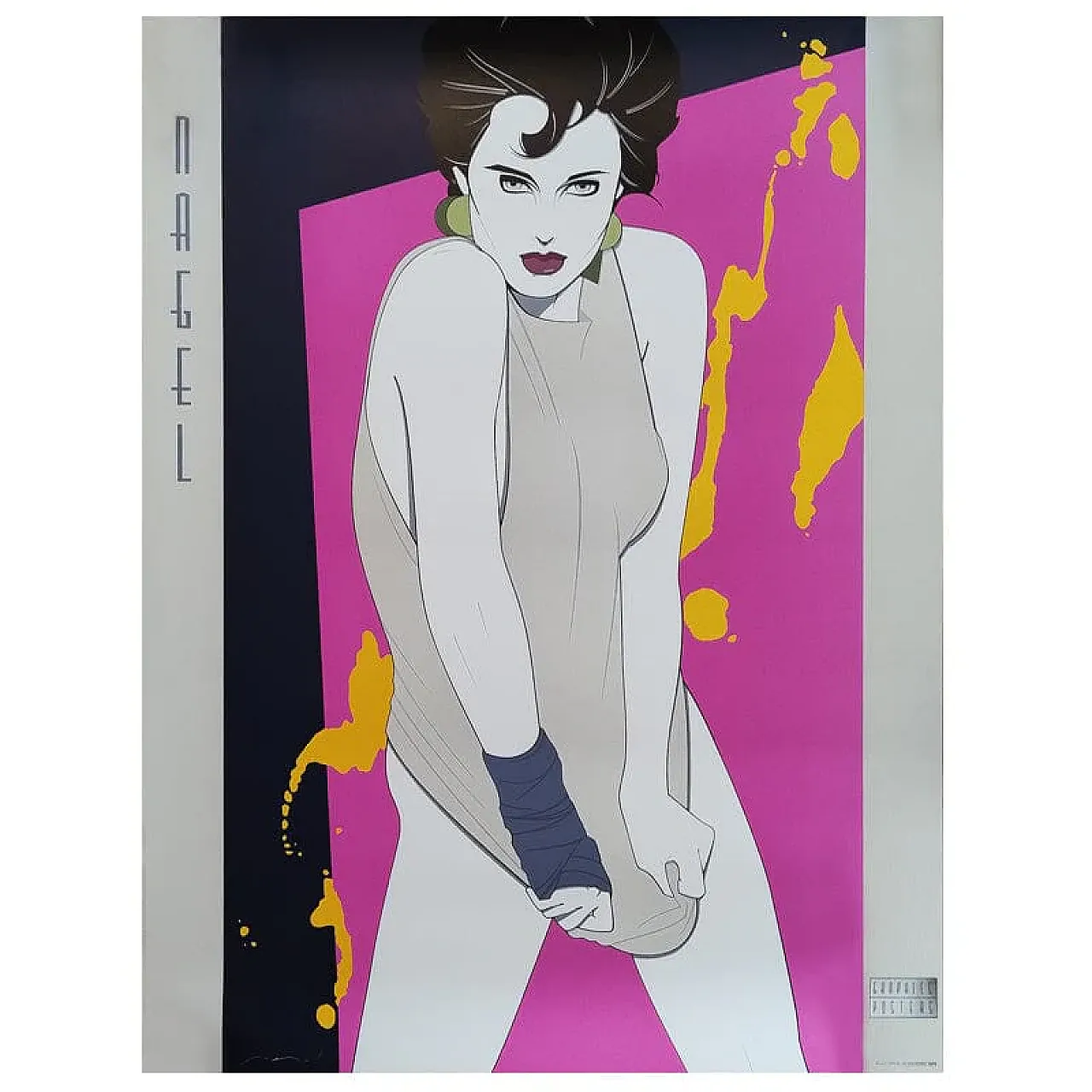 Splash art poster by Patrick Nagel, 1990s 1