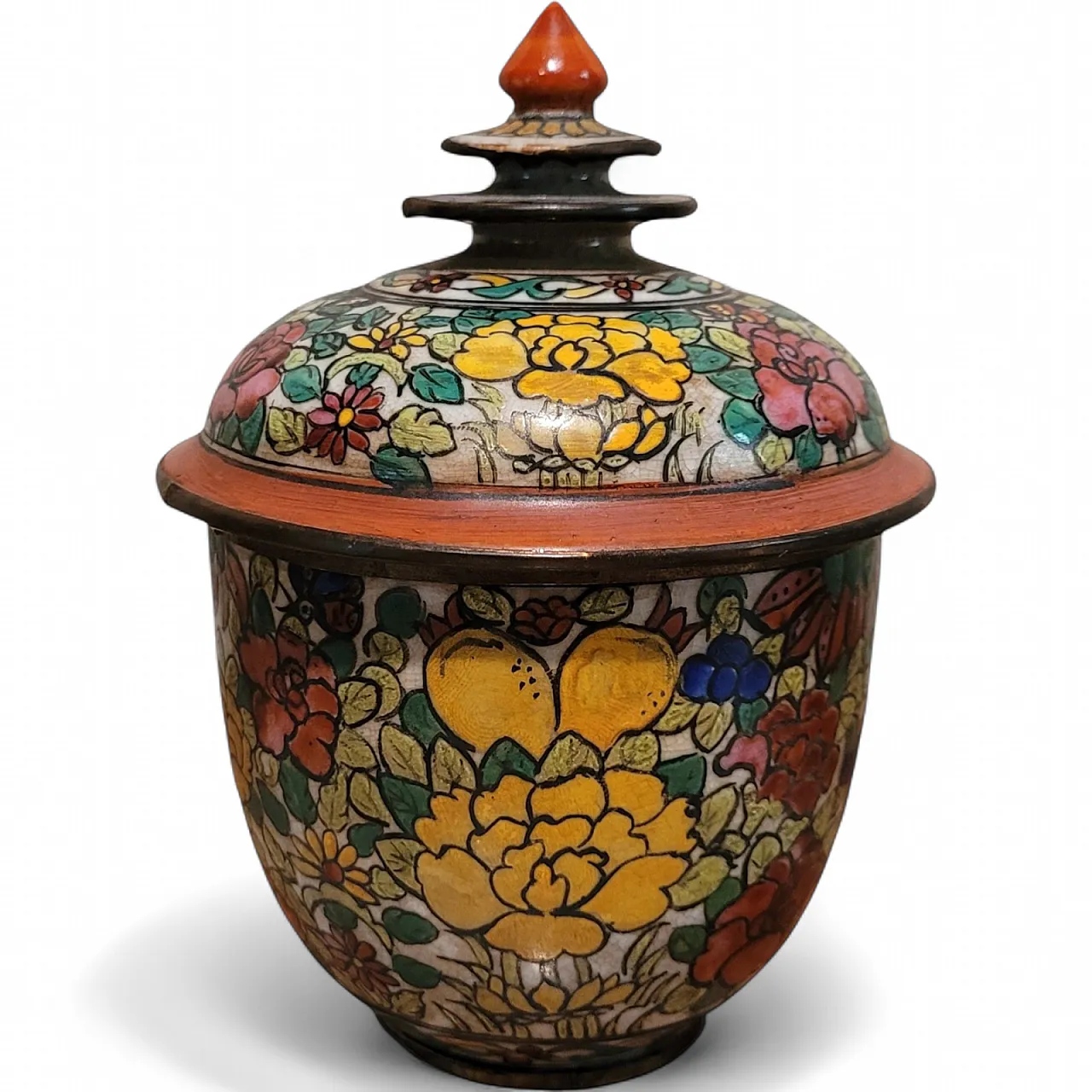 Benjarong porcelain vase, Thailand, early 20th century 9