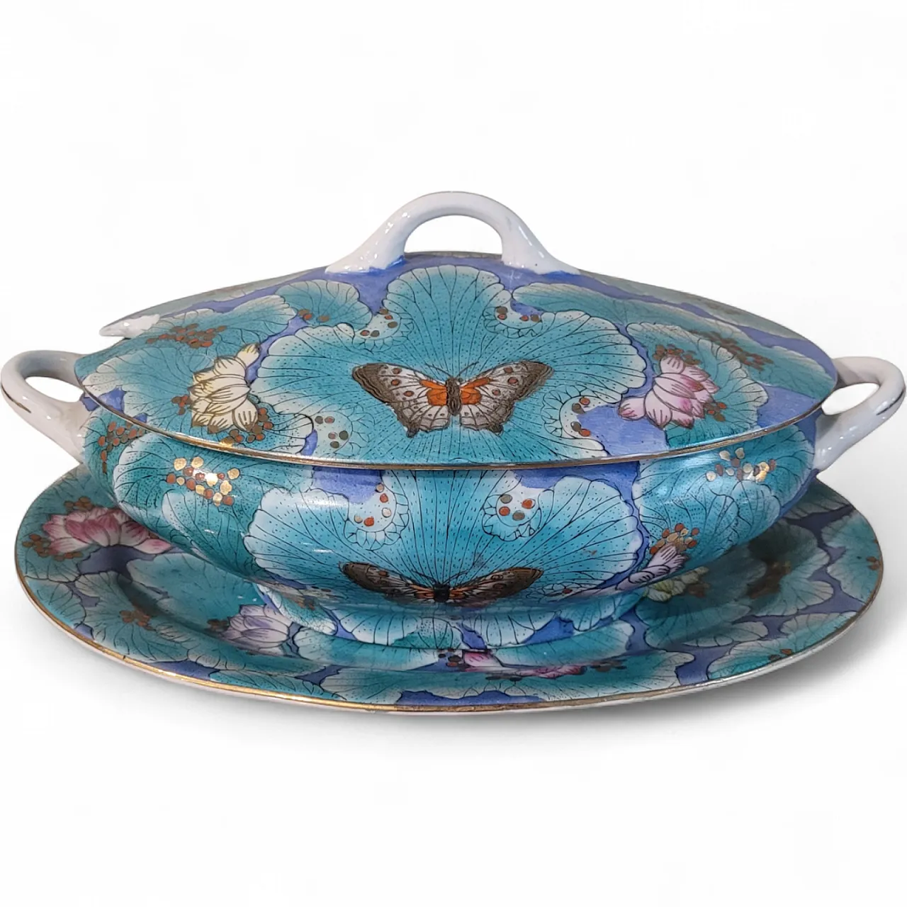 Zuppiera e piatto in porcellana, Cina, del '900 14