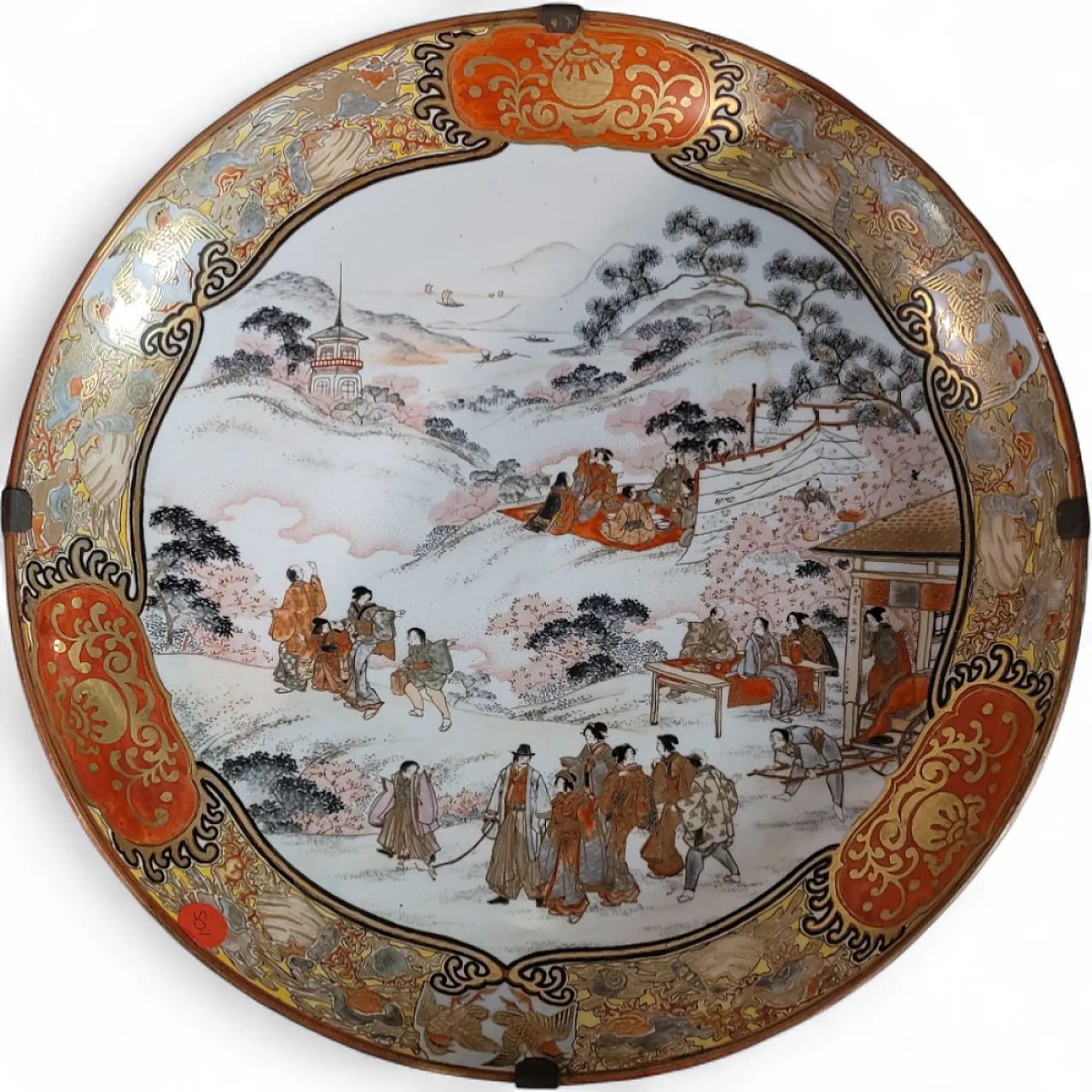 Kutani porcelain plate, Japan, from the Meiji period 1867 - 1912 12