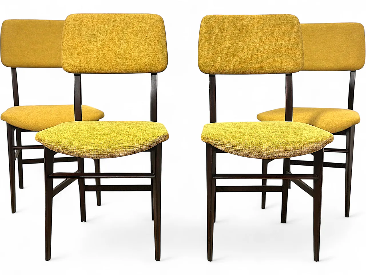 4 teak chairs, 60s 21