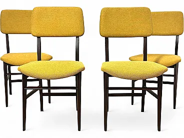 4 teak chairs, 60s