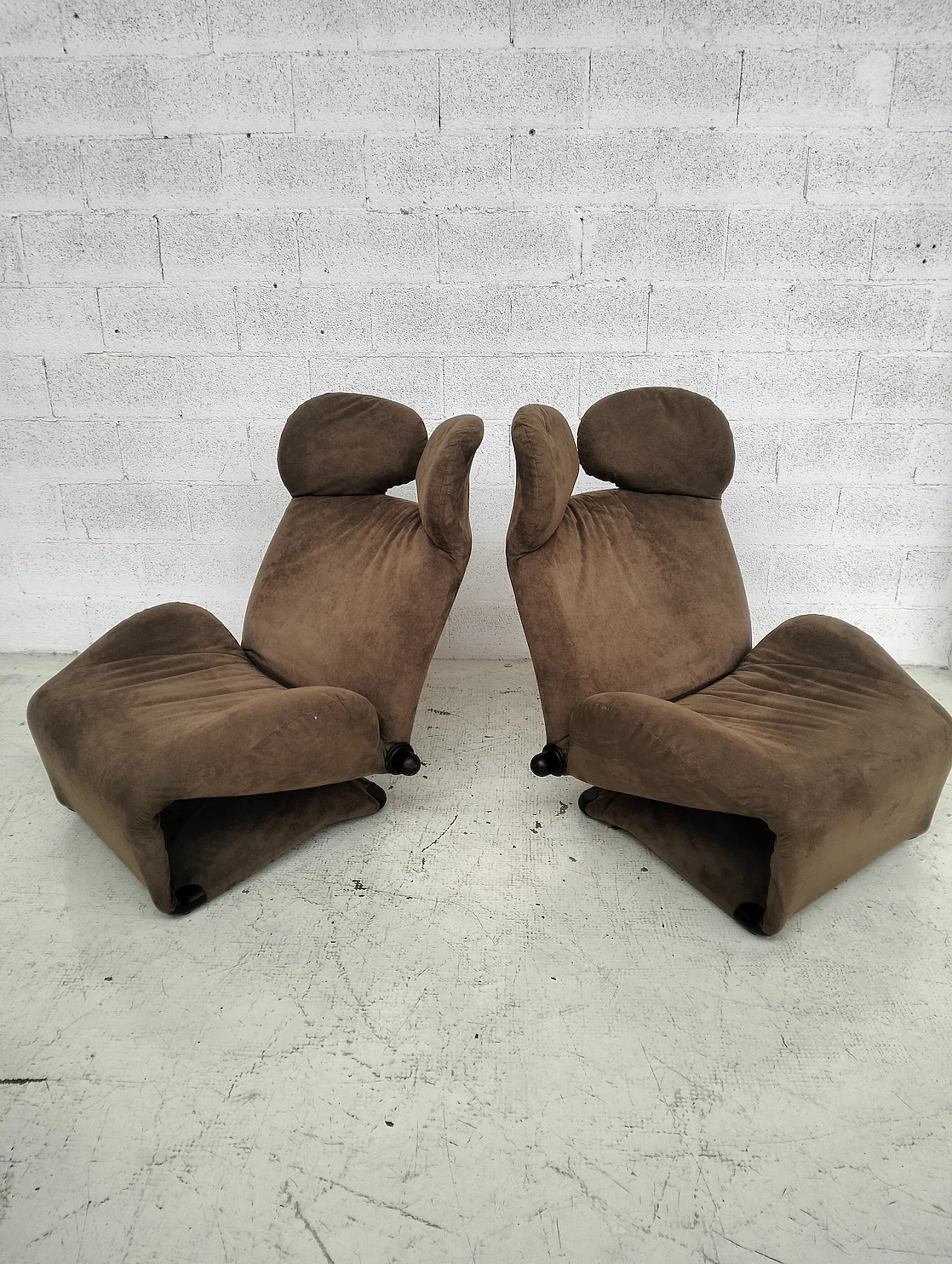 Pair of Wink chaise longues by Toshiyuki Kita for Cassina, 80s 6