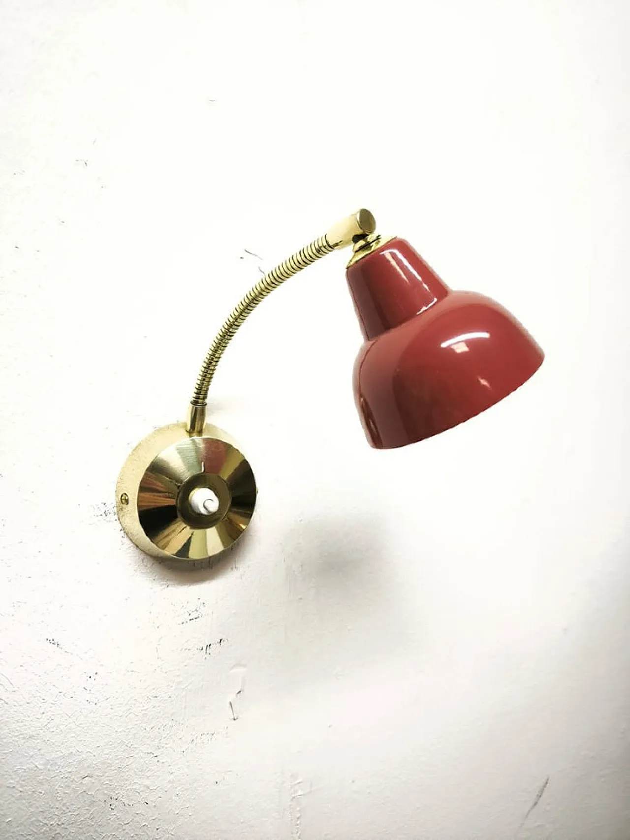 Adjustable wall light with push-button ignition, 1960s 3
