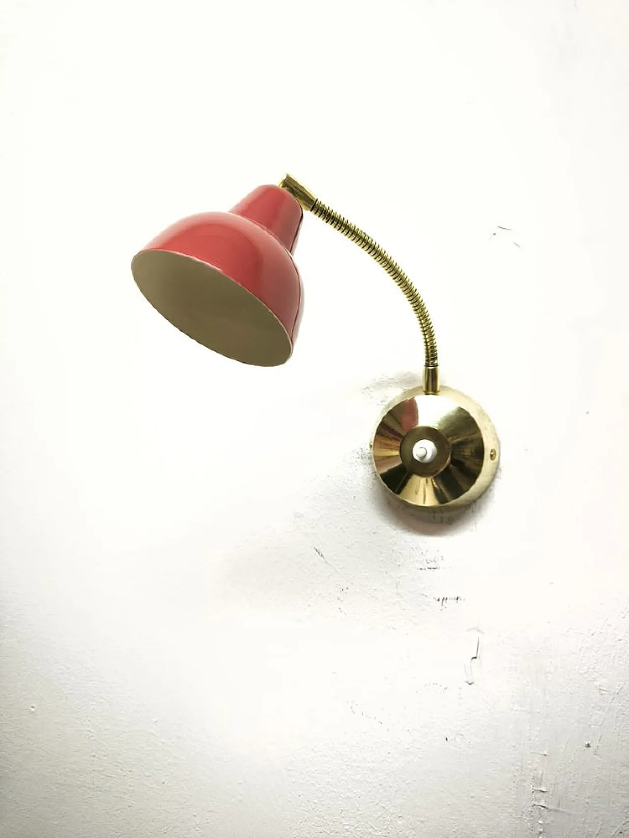 Adjustable wall light with push-button ignition, 1960s 4