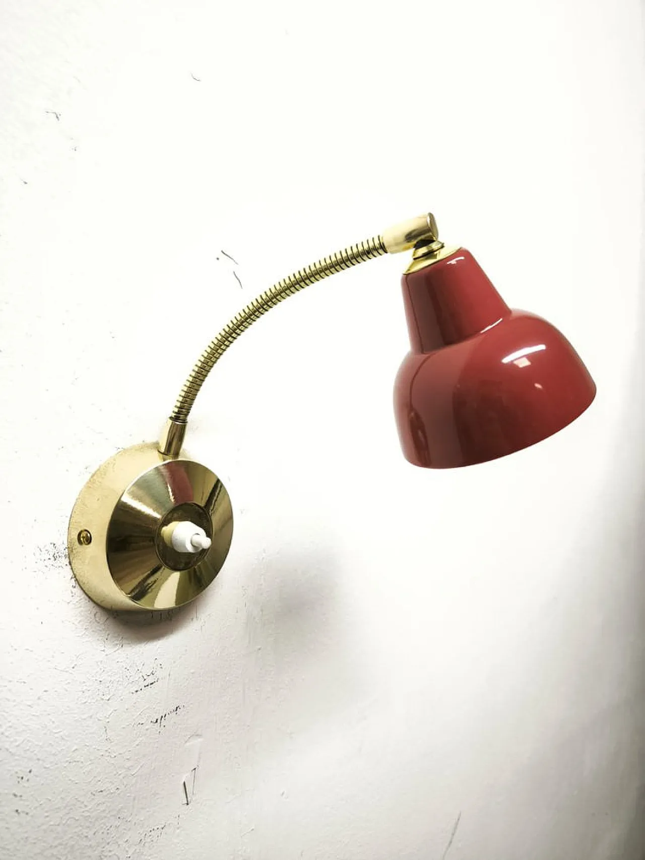 Adjustable wall light with push-button ignition, 1960s 6