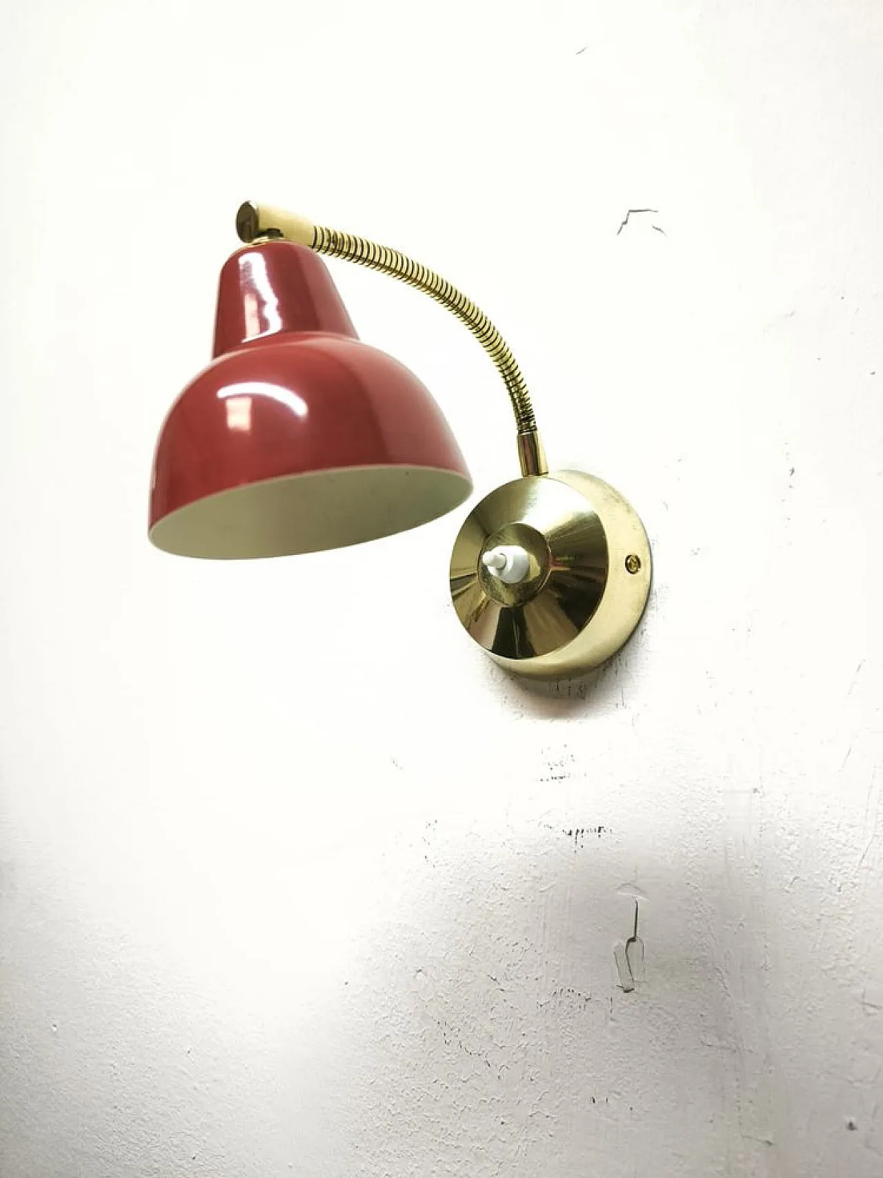 Adjustable wall light with push-button ignition, 1960s 7