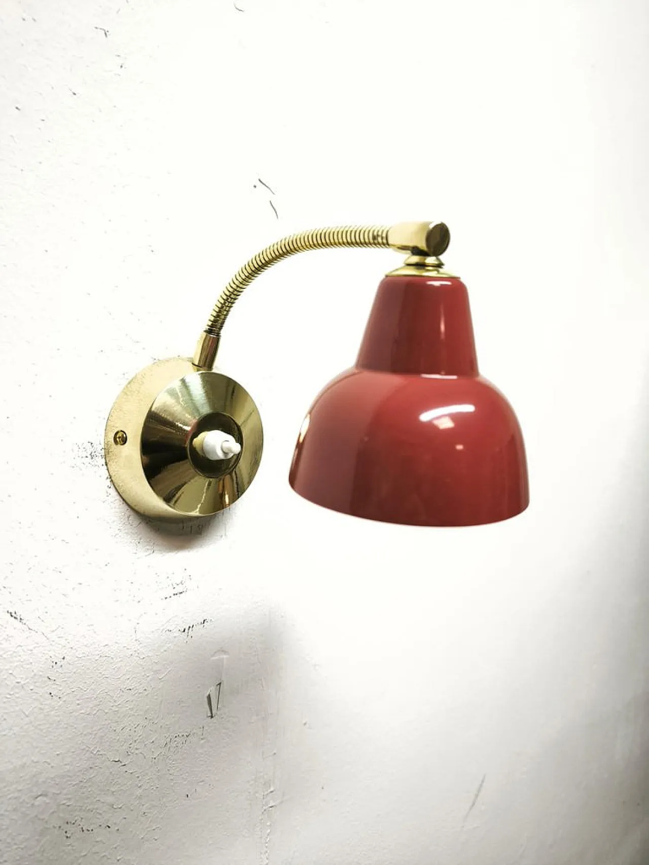 Adjustable wall light with push-button ignition, 1960s 8