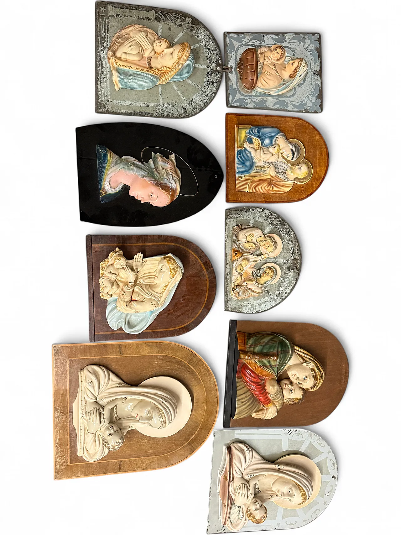 Group of 11 sacred capitals -with Madonnas, Jesus and Sacra, 50s 22