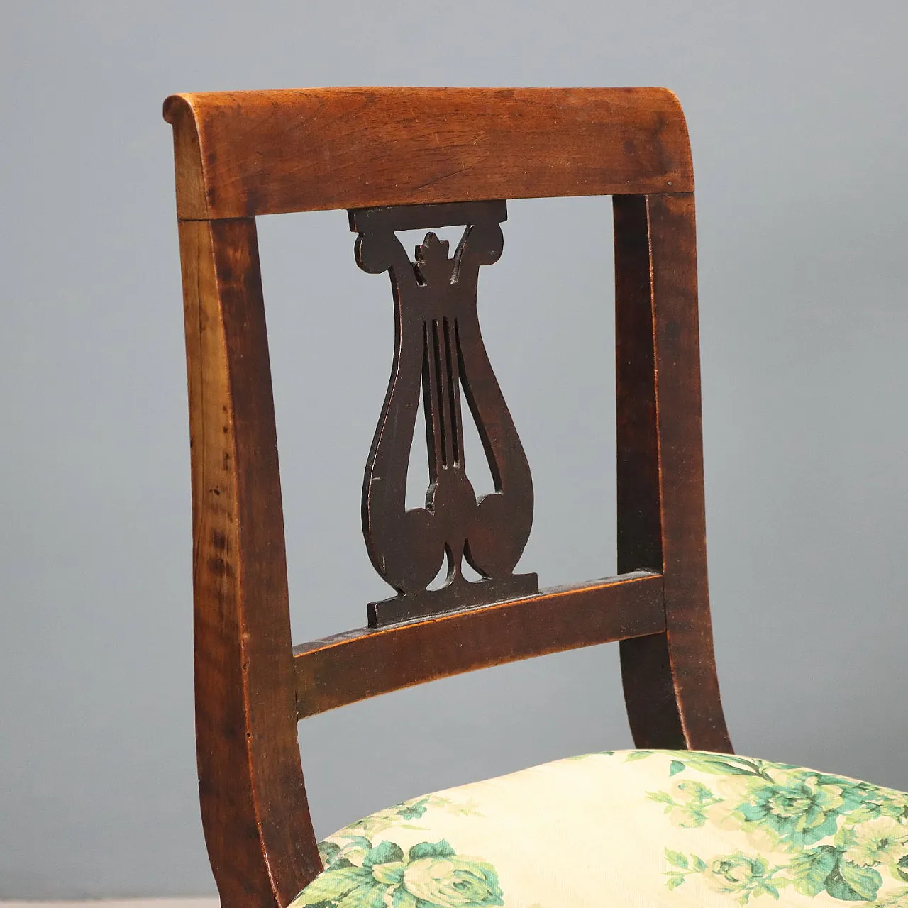 Pair of Directoire walnut chairs, mid-19th century 4