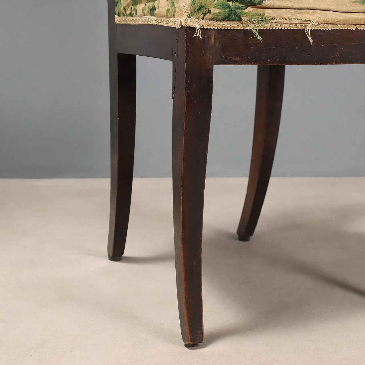 Pair of Directoire walnut chairs, mid-19th century 8