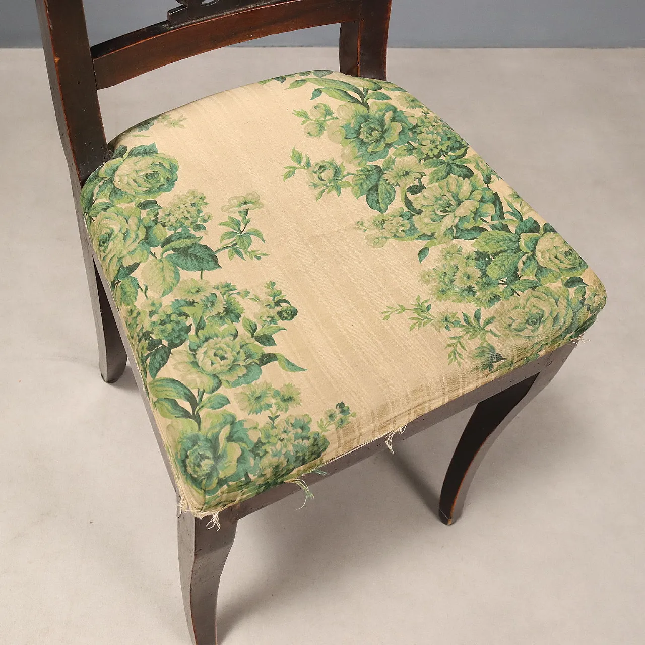 Pair of Directoire walnut chairs, mid-19th century 9