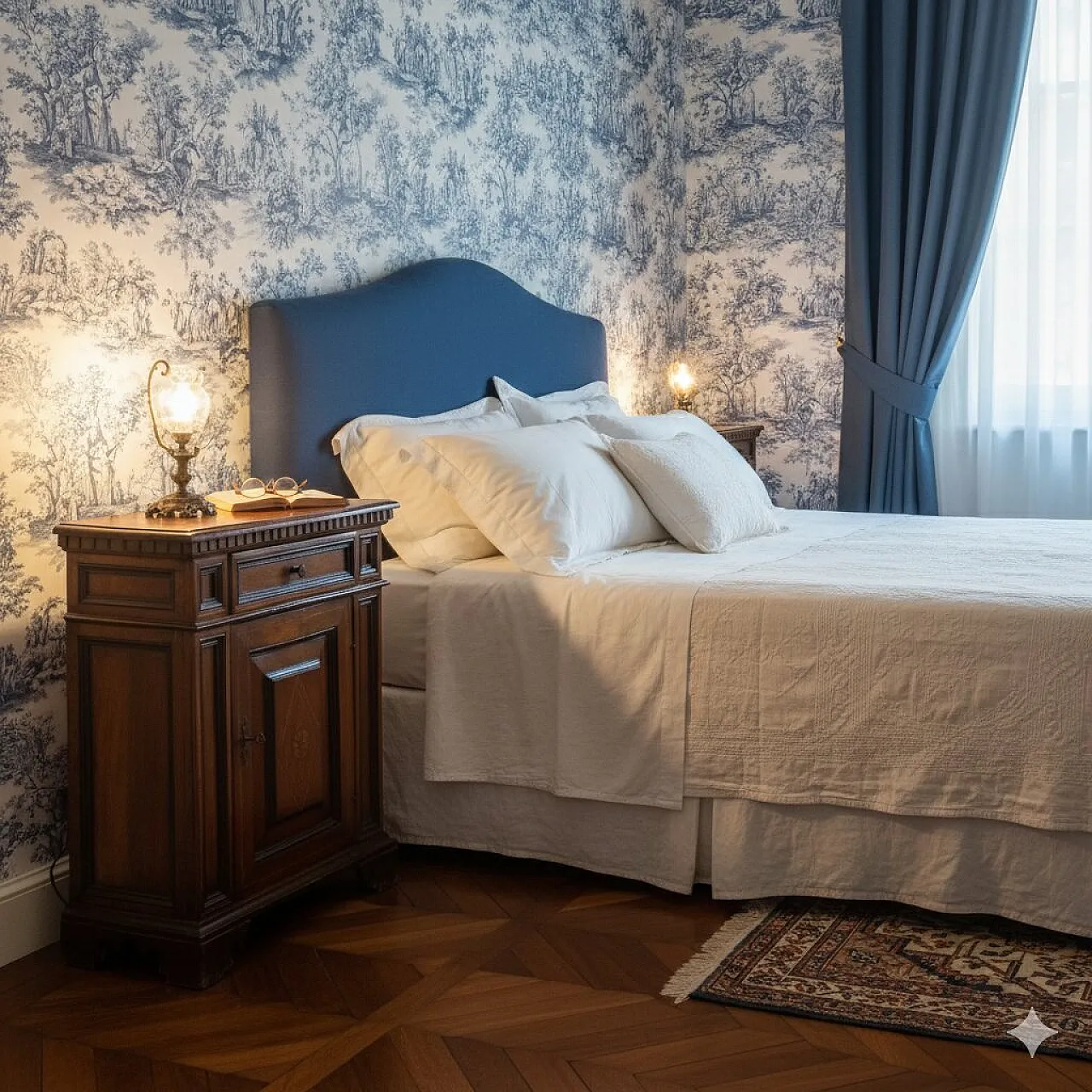 Comodino barocco in noce, primo '700 2