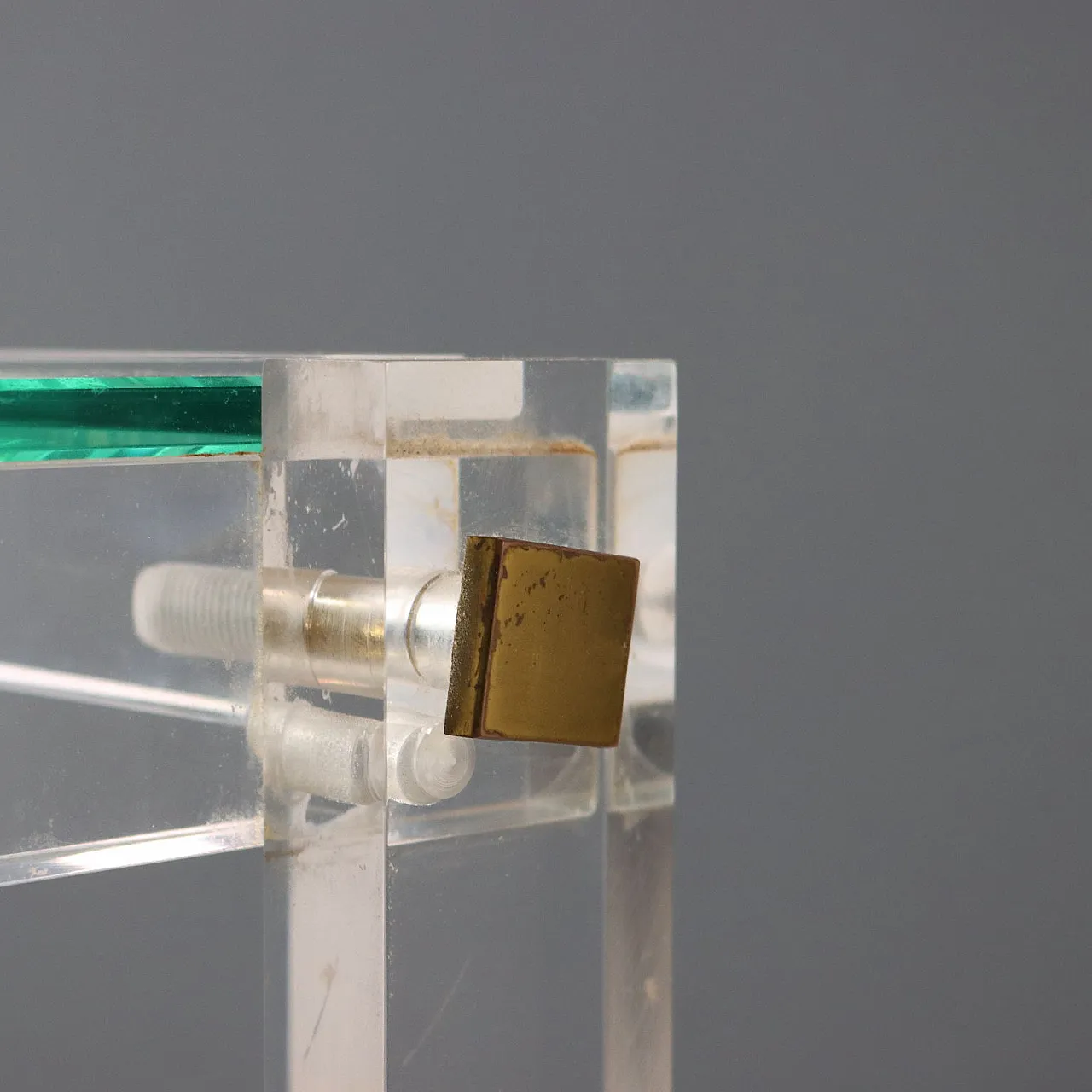 Tavolino con doppio piano in plexiglass e vetro, '900 6