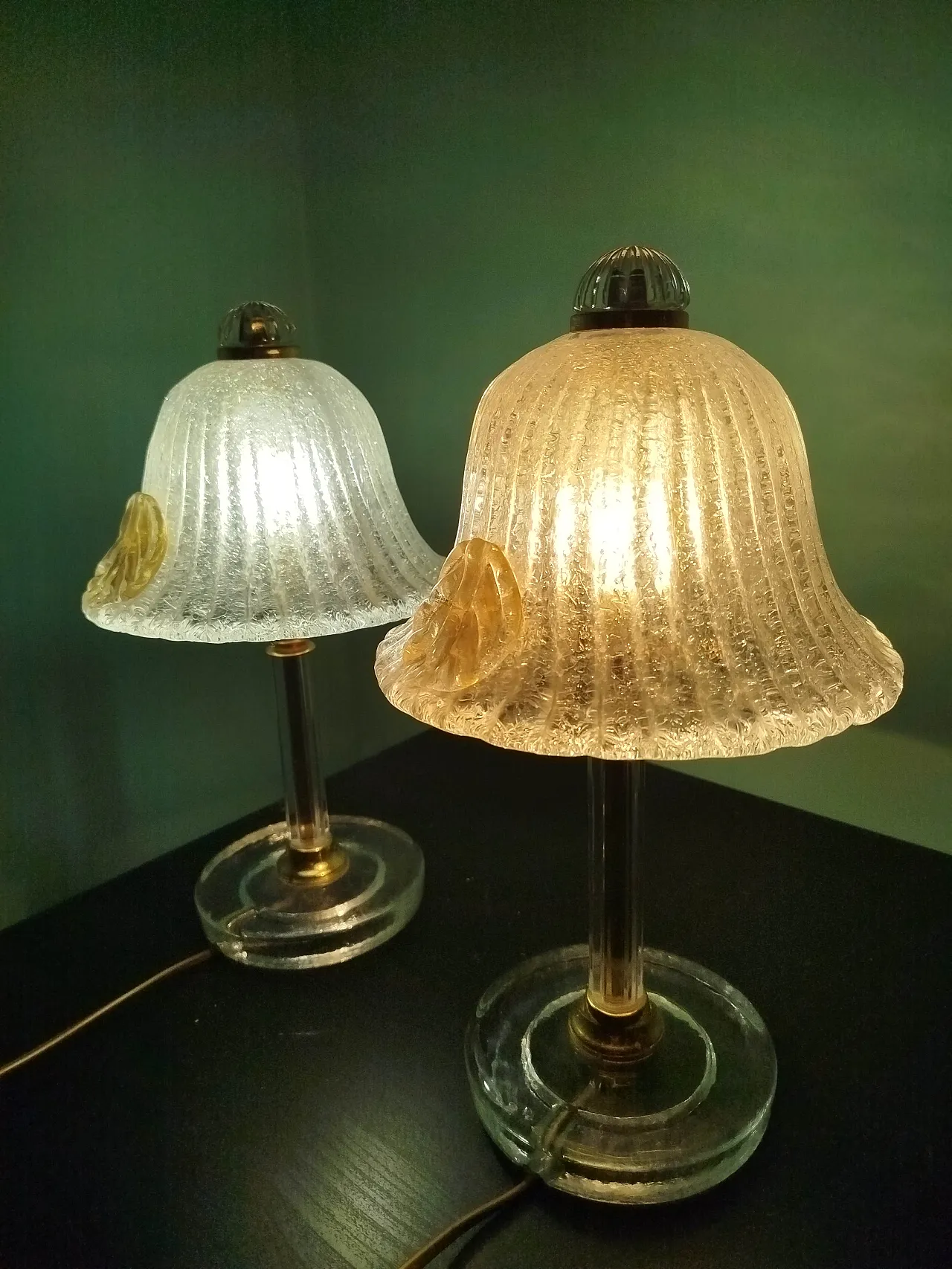 Coppia lampade Murano, anni '70 4