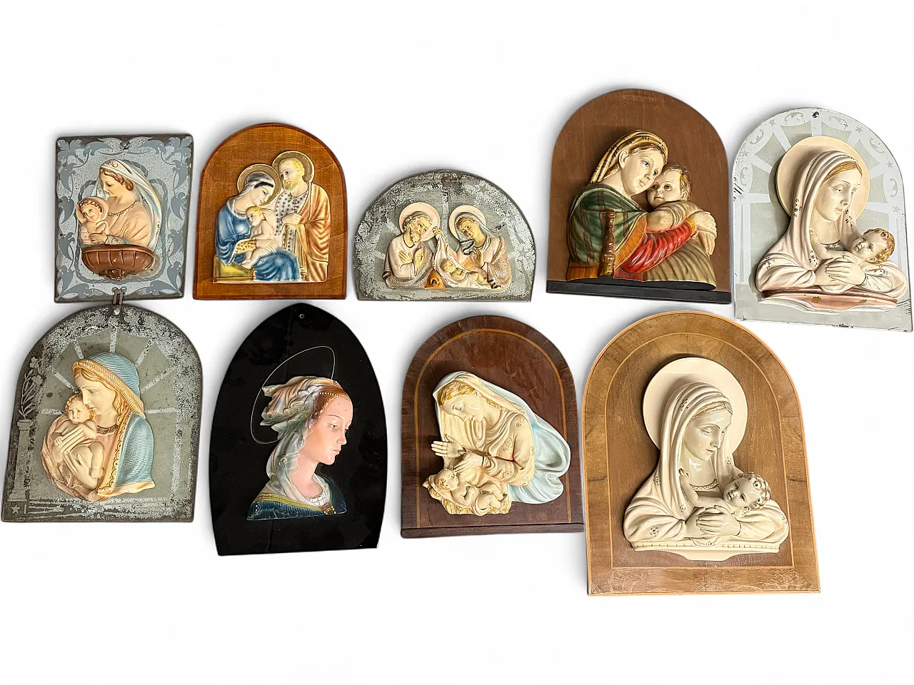 Group of 11 sacred capitals -with Madonnas, Jesus and Sacra, 50s 23