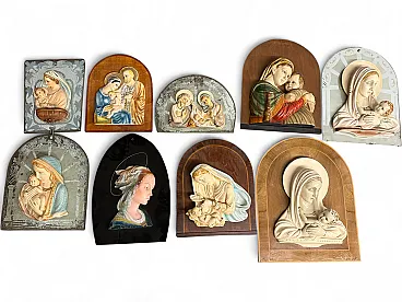 Group of 11 sacred capitals -with Madonnas, Jesus and Sacra, 50s
