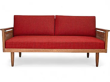 Danish drop-arm daybed by Illum Wikkelsø, wool, 1970s