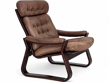 Danish lounge chair by Georg Thams, , leather, 1970s