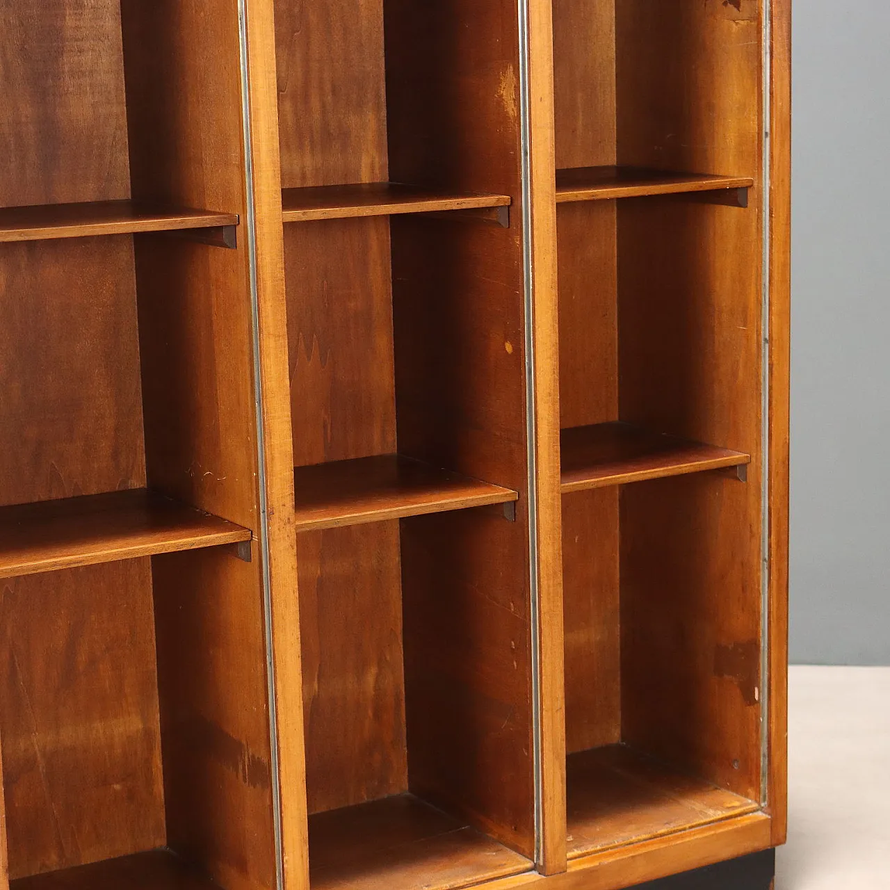 Pair of walnut veneered containers with laminate top, 20th century 5
