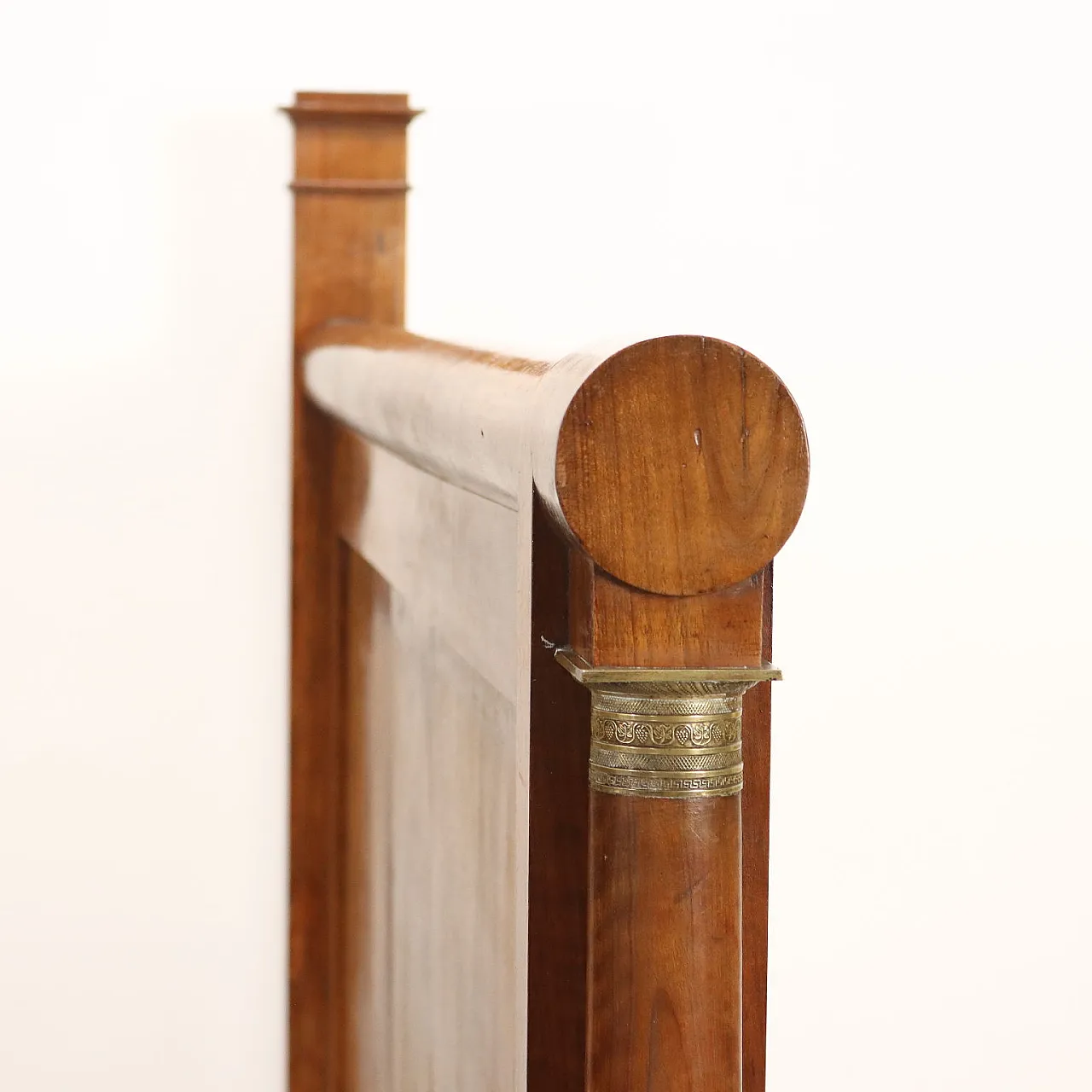 Letto impero in mogano e bronzo cesellato, '800 5