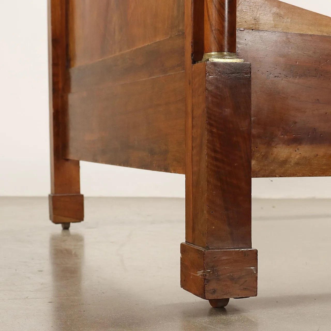 Letto impero in mogano e bronzo cesellato, '800 7