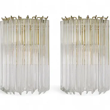 Coppia di lampade da parete in vetro di Murano, 2000