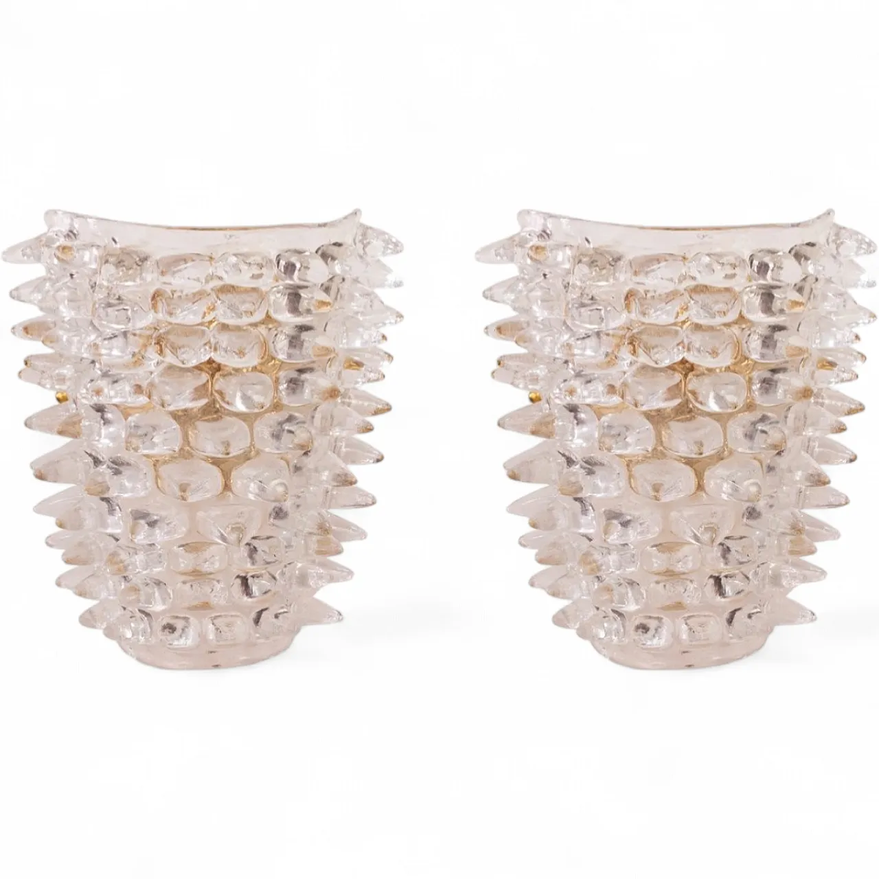 Coppia di lampade da parete in vetro di Murano, anni 2000 14