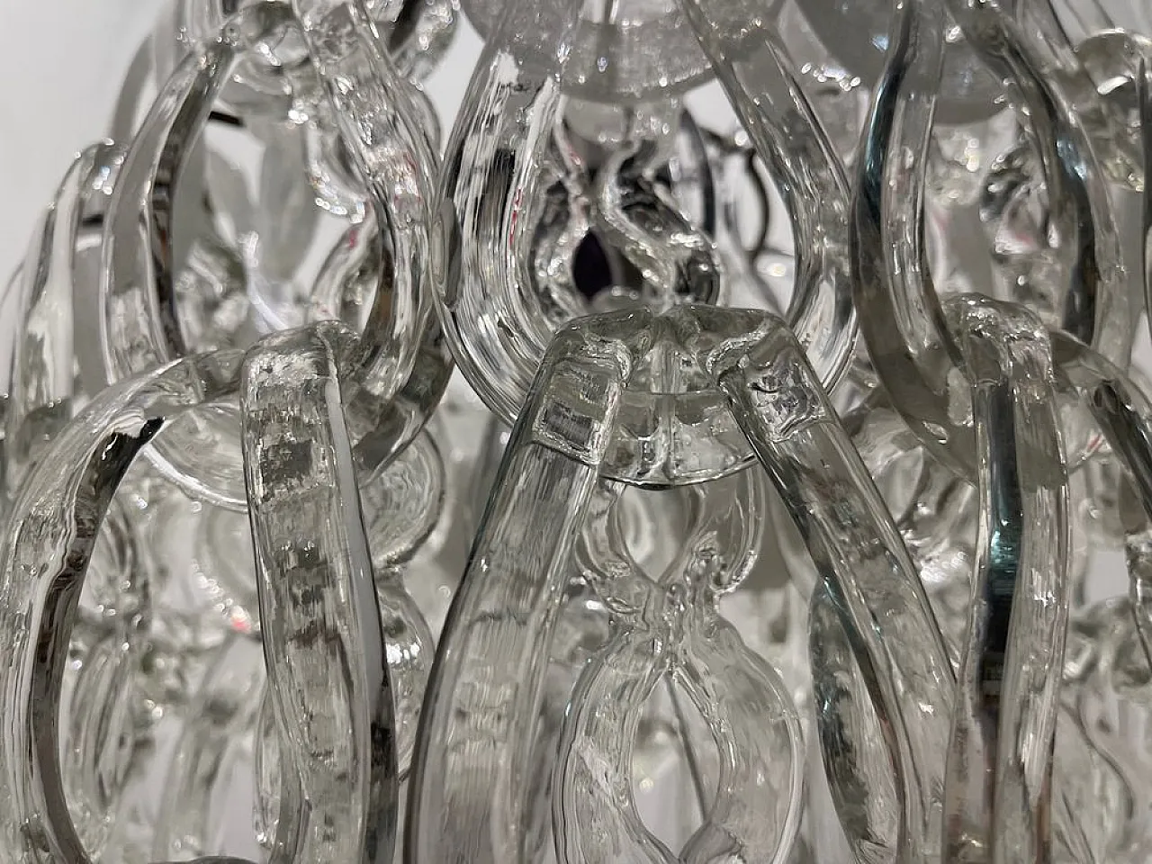 Mid-Century Modular Murano Glass Chandelier by Angelo Mangiarotti, 1970s 12
