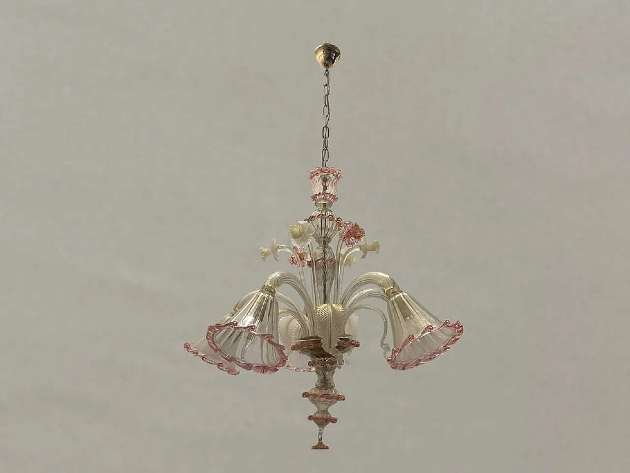 Pair of Murano glass chandeliers, Venice, 1960s 18
