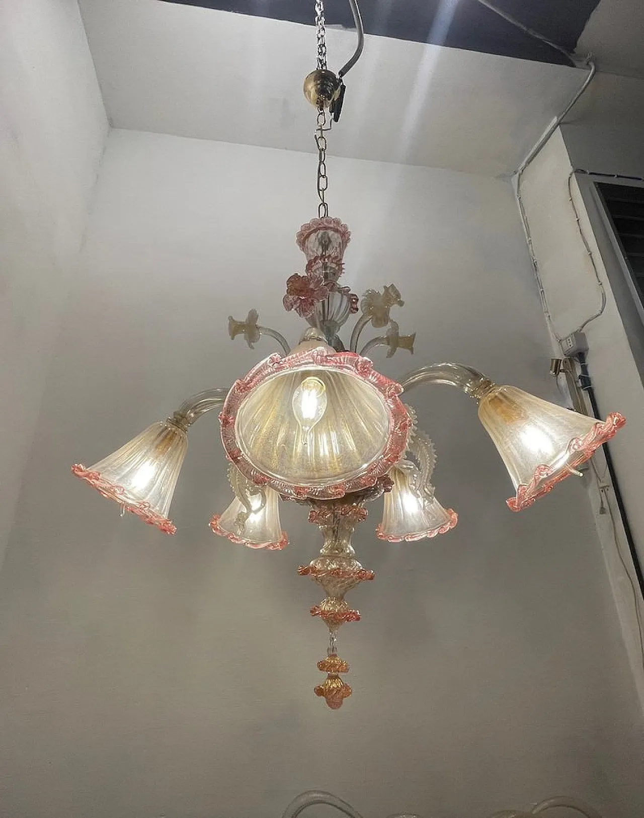 Pair of Murano glass chandeliers, Venice, 1960s 20