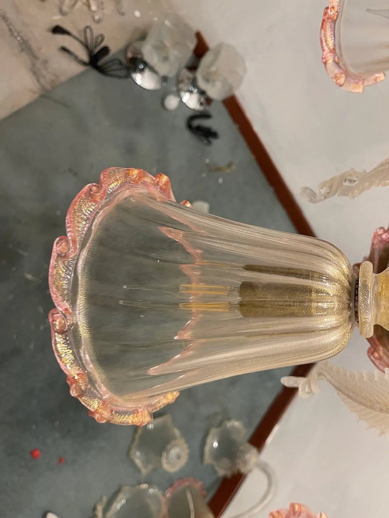 Pair of Murano glass chandeliers, Venice, 1960s 21