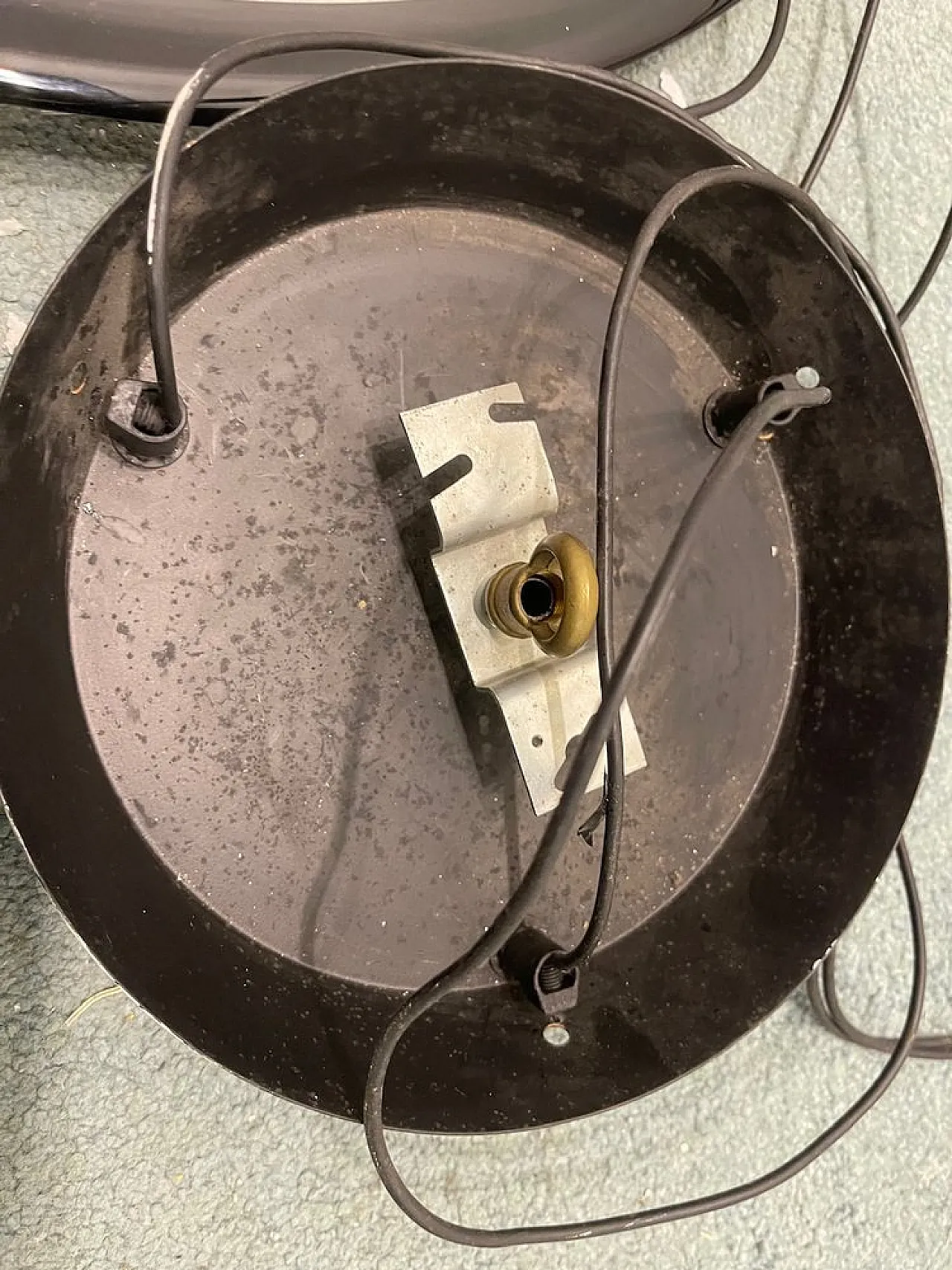 Black and white Murano glass pendant lamp by Paolo Venini, 1980s 5