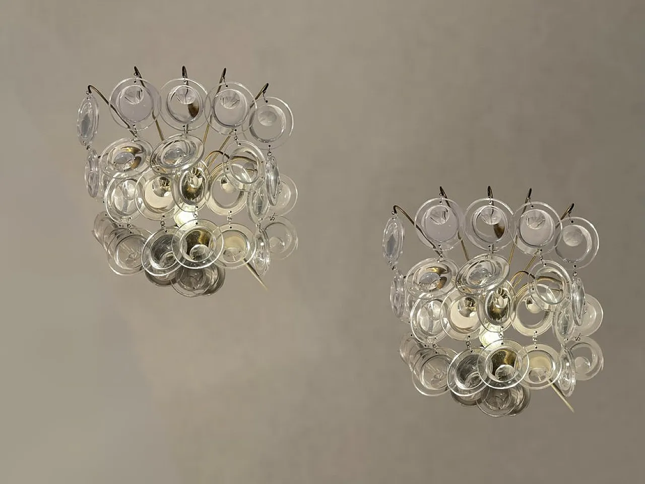 Pair of glass sconces, 1960s 1